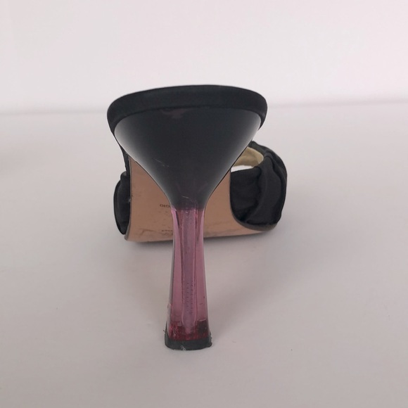 Prada Lucite Heels Mule Silk Brown/Pink - Picture 5 of 12